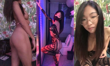 対照的なメガネのビッチ「ジャンピング・スネーク」は悪魔のような姿で裸で熱く踊り、オナニーしたくなる（6）