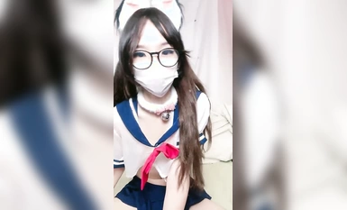 สาวโรงเรียนแว่นตาเซินเจิ้น Luohu [Sleepy Rabbit Acridine] ถุงน่อง JK ทักษะการเต้นม้าชิ้นเดียวนั้นแข็งแกร่งมากร่างกายมีความยืดหยุ่นหญิงสาวผอมและหีใหญ่มาก! การใส่อุปกรณ์ประกอบฉากอย่างบ้าคลั่ง(3)