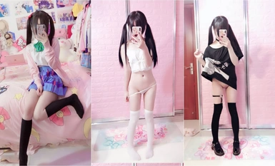 清純反差小母狗 Twitter蘿莉『蔡小熊』福利，可愛乖巧的小妹妹 怎麼能這么燒呢？一線天白虎嫩穴自己插出白漿[上]（3）
