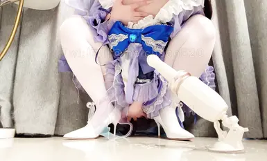 Twitter girl [What are you doing with Rourou] bombarding the special episode of masturbation and squirting, COS Genshin Impact with white stockings and high heels, non-stop chatter, non-stop squirting, and trembling orgasms!