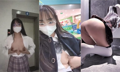 頂級反差眼鏡娘小學妹『Miki喵』天台jk 露出 自衛 灌腸，噴的是鮮榨橙汁呀 下次來杯牛奶怎麼樣呀？超反差的妹妹