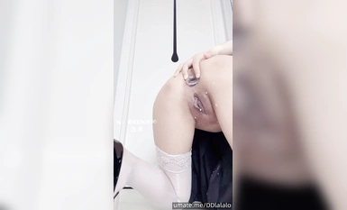 The latest September curiosity! The ceiling level of loli style, Internet celebrity who takes the heavy taste route [Dandian] Twitter benefits ③, props Ziwei, playing with feces, anus and anus, can't bear to watch (5)