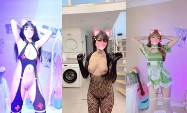 推特極品福利姬，可甜可鹽女神【小仙雲】最新9月新番，各種情趣制服裸舞漸變，道具紫薇，滿滿擼點 (1)