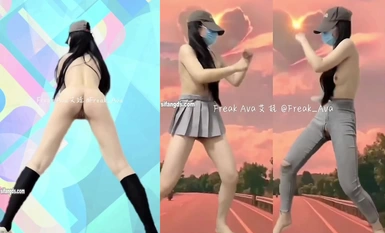 長腿福利姬@艾娃 裸舞會員群視圖合集 第二彈 (2)