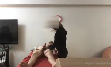 【精彩对白字幕】预约上门女按摩师自愿献身韩国大屌痞子「sinfuldeeds」OF私拍首约清瘦金发女技师有意无意撩档