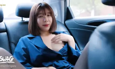 OSTP359 台湾SWAG 爆乳女神吴梦梦调教系列黑丝高跟鞋穿风衣挑战户外车上高潮酒店啪啪巨乳摇拽