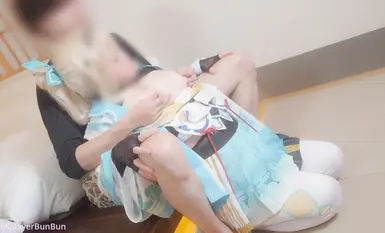 Fantia【CosplayBunBun】「ダメでござる♡♡あっあっイぐっ♡♡」枕営業でご奉仕えっち 乳首を弄ばれ連続快楽絶頂