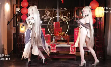 【2025年02月新品】高顏露臉美少女，極品嫩妹【Yiko濕潤兔】付費主題，《金蛇來財，凝光賀歲》