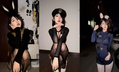 Gumastos ng malaking pera ang lokal na tyrant brother para i-customize ang isang high-value at perfect body little bitch, black and white stockings at high heels masturbation (1)