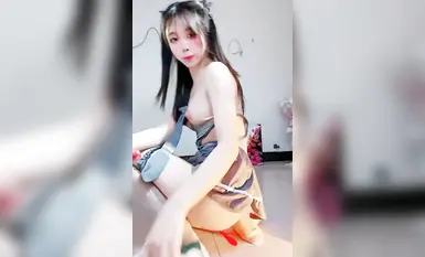 Dewi kecantikan sekolah [Lazy Sheep] tarian telanjang, prop melancap, lubang dua terbuka, lubang lembut harimau putih (4)